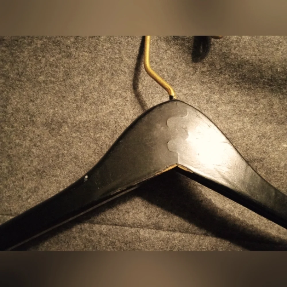 🎺 Rare Vintage Wood Brass Suit Hanger🎺